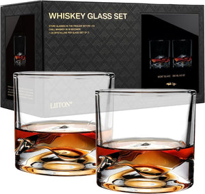 Mont Blanc Whiskey 10oz LIITON Glass Set of 2