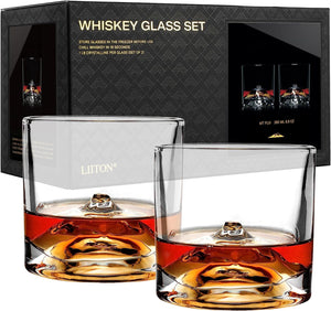LIITON 10oz Fuji Whiskey Glass Set of 2