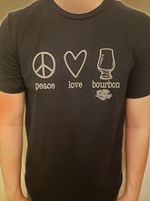 Load image into Gallery viewer, Peace Love Bourbon Unisex T-Shirt