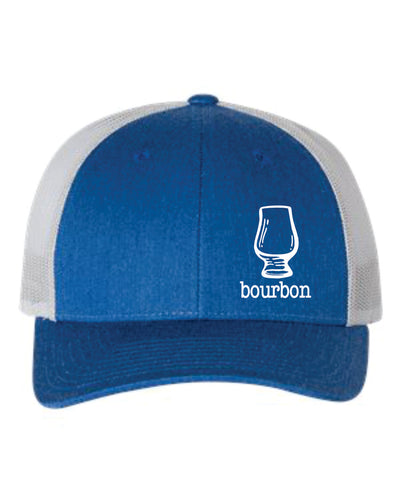 Hat Stitched with Bourbon Glass