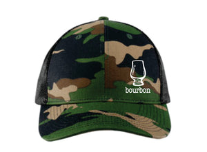 Hat Stitched with Bourbon Glass