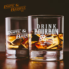 Load image into Gallery viewer, 11oz Libbey® Whiskey Glass printed with Glass Flag Logo